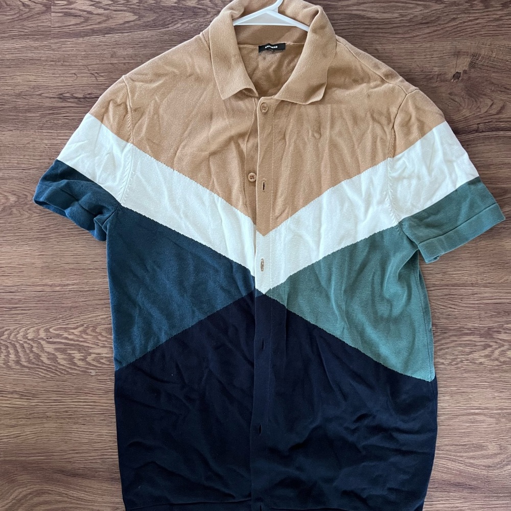 Express Multicolor Chevron Polo (Medium) - image 3